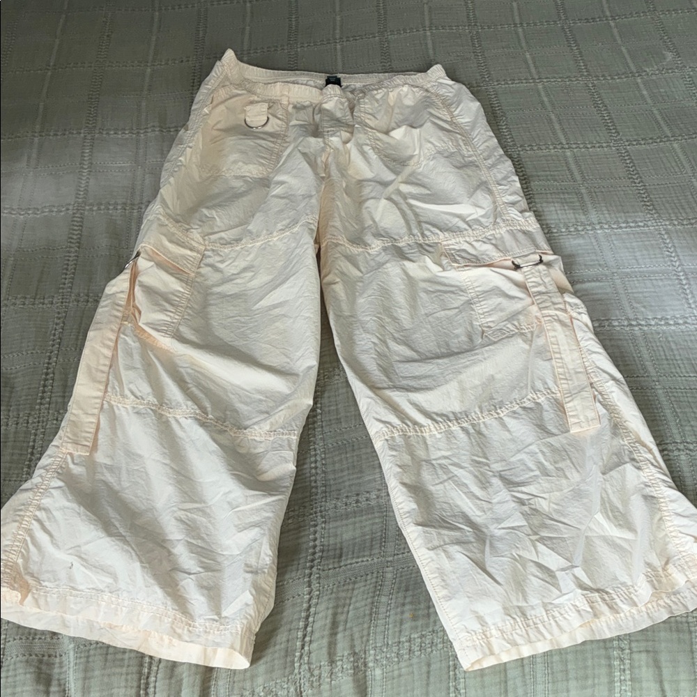 wild fable Cream Wide Leg Cargo Jumpsuit Pants